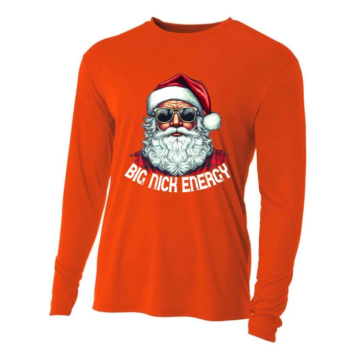 Big Nick Energy Funny Santa Christmas Cute Gift Cooling Performance Long Sleeve Crew