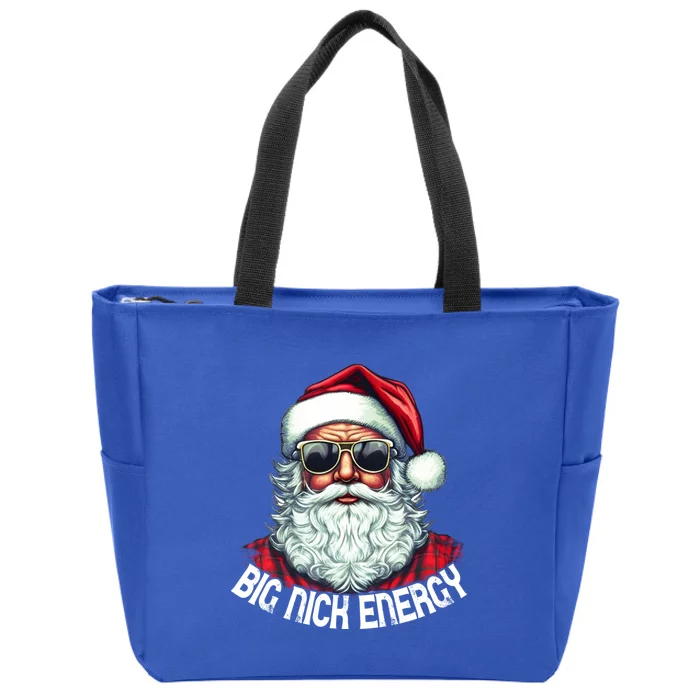 Big Nick Energy Funny Santa Christmas Cute Gift Zip Tote Bag