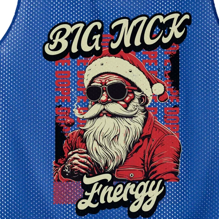 Big Nick Energy Funny Santa Christmas Ugly Christmas Cute Gift Mesh Reversible Basketball Jersey Tank