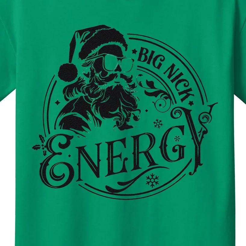 Big Nick Energy Retro Christmas Kids T-Shirt