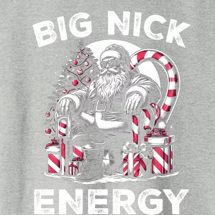 Big Nick Energy Funny Santa Claus Christmas Gift Women's Crop Top Tee