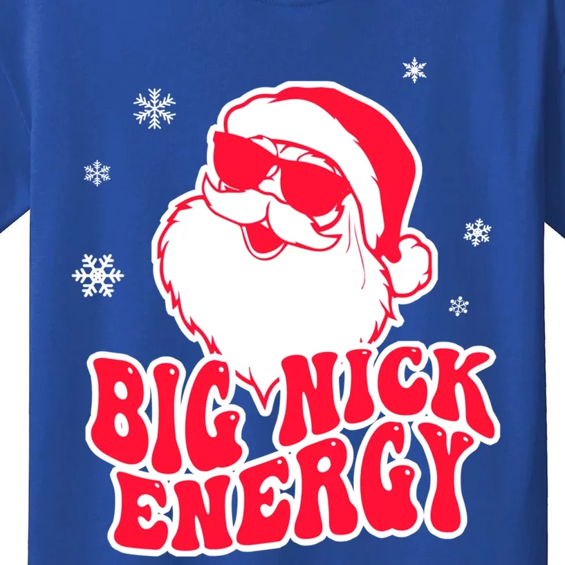 Big Nick Energy Gift Christmas Reindeer Meaningful Gift Cute Xmas Gift Kids T-Shirt