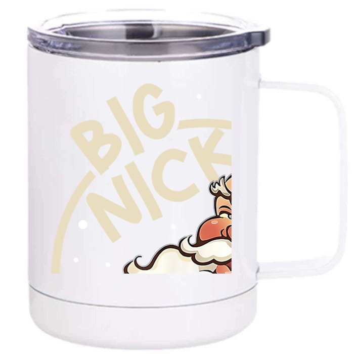 Big Nick Energy Funny SantaS Xmas Christmas Ugly Sweater Cute Gift Front & Back 12oz Stainless Steel Tumbler Cup