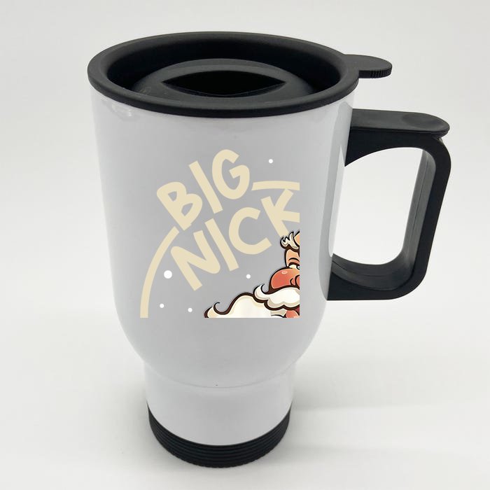 Big Nick Energy Funny SantaS Xmas Christmas Ugly Sweater Cute Gift Front & Back Stainless Steel Travel Mug