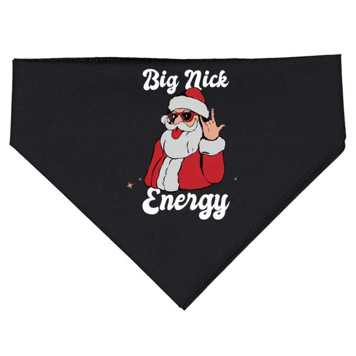 Big Nick Energy Funny Xmas Christmas Meaningful Gift USA-Made Doggie Bandana