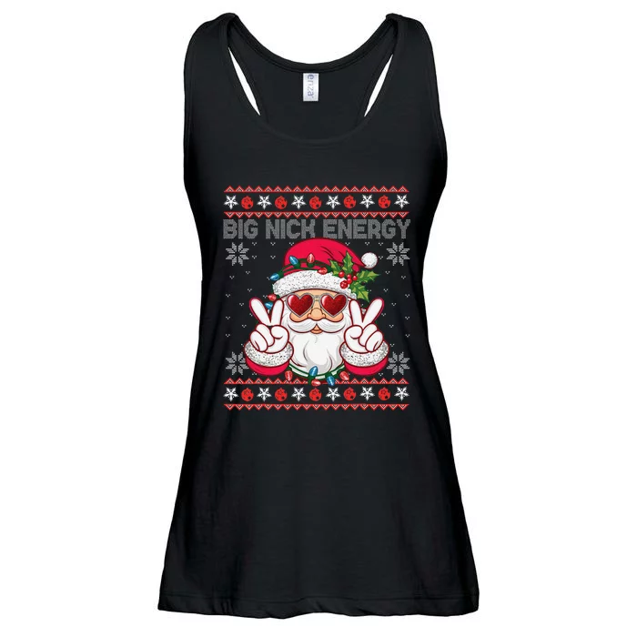 Big Nick Energy Santa Ugly Christmas Sweater Ladies Essential Flowy Tank