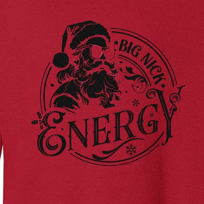 Big Nick Energy Retro Christmas Toddler Sweatshirt