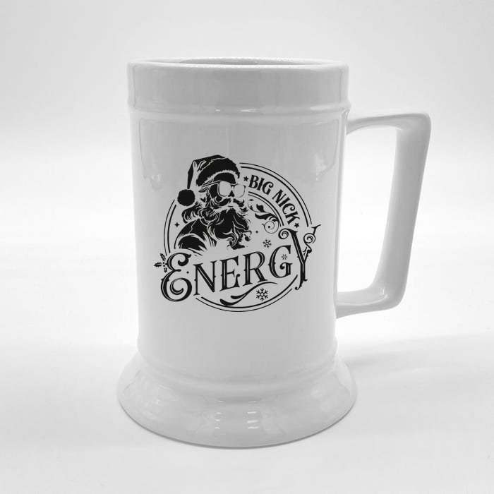 Big Nick Energy Retro Christmas Front & Back Beer Stein