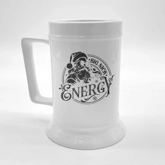 Big Nick Energy Retro Christmas Front & Back Beer Stein