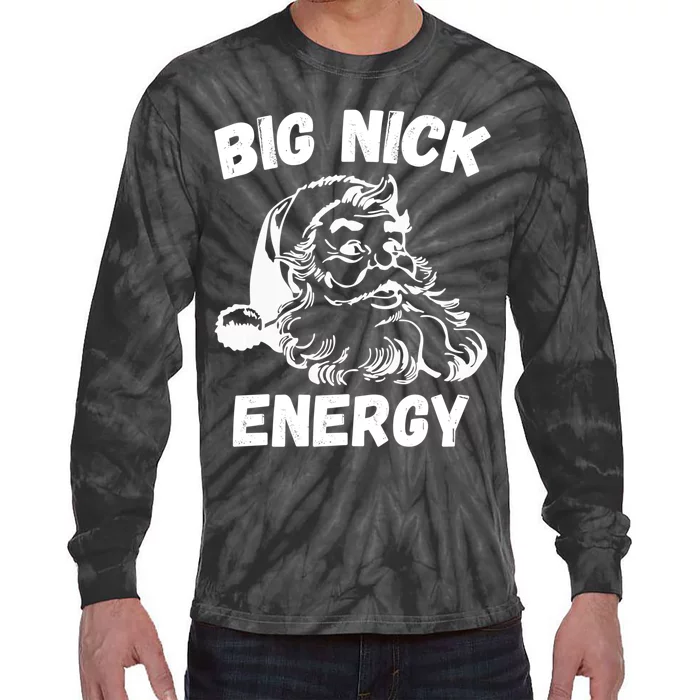 Big Nick Energy Santa Tie-Dye Long Sleeve Shirt