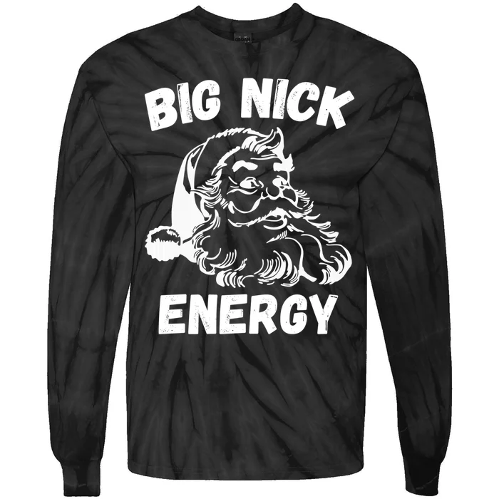 Big Nick Energy Santa Tie-Dye Long Sleeve Shirt