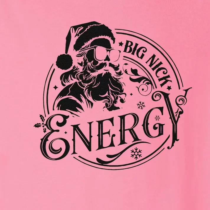 Big Nick Energy Retro Christmas Toddler Long Sleeve Shirt