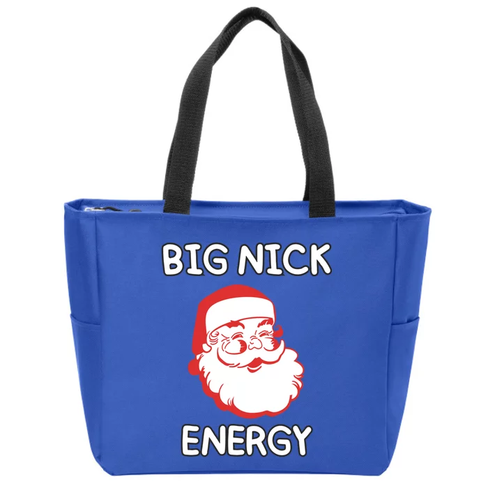 Big Nick Energy Santa Claus Funny Christmas Meaningful Gift Zip Tote Bag