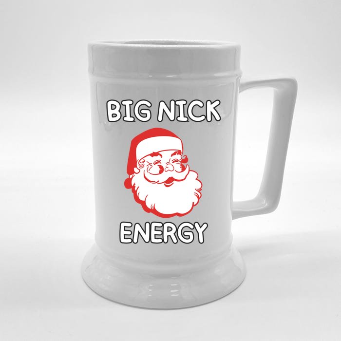 Big Nick Energy Santa Claus Funny Christmas Meaningful Gift Front & Back Beer Stein