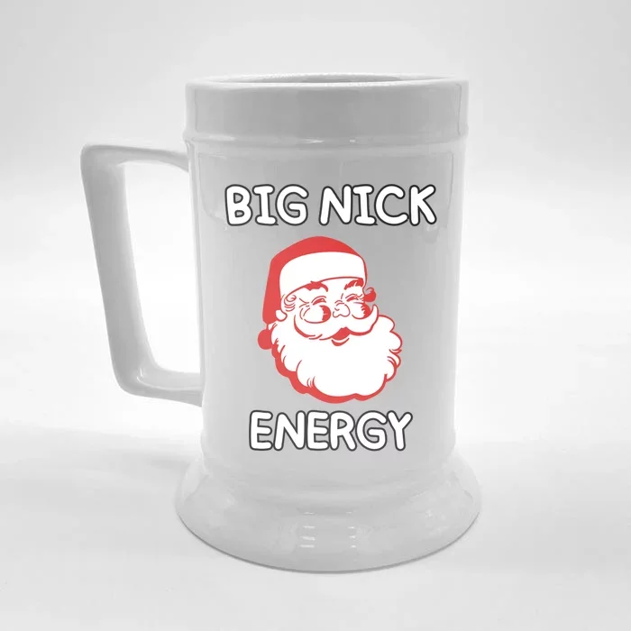 Big Nick Energy Santa Claus Funny Christmas Meaningful Gift Front & Back Beer Stein