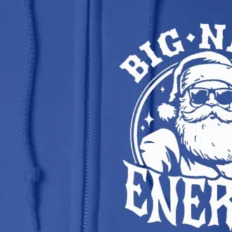 Big Nick Energy Funny Santa Christmas Full Zip Hoodie