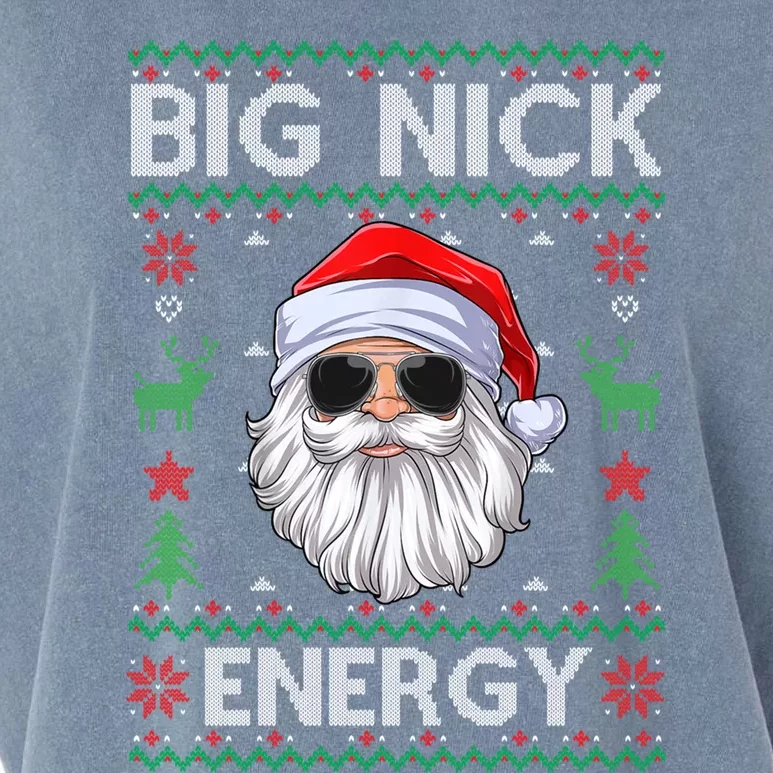 Big Nick Energy Santa Claus Ugly Christmas Sweater Gift Garment-Dyed Women's Muscle Tee