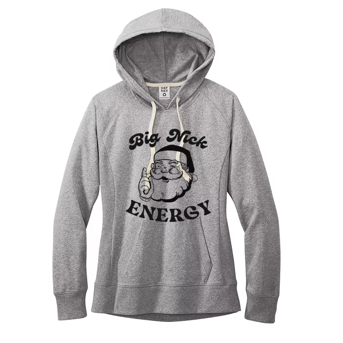 Big Nick Energy Santa Xmas Funny Christmas Women's Fleece Hoodie