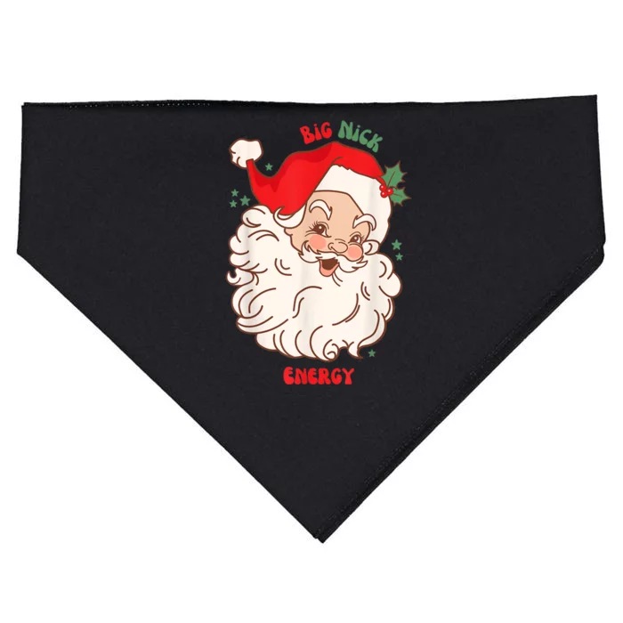 Big Nick Energy Shirt Santa Xmas Funny Christmas USA-Made Doggie Bandana