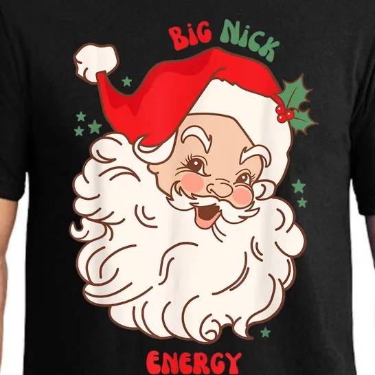 Big Nick Energy Shirt Santa Xmas Funny Christmas Pajama Set