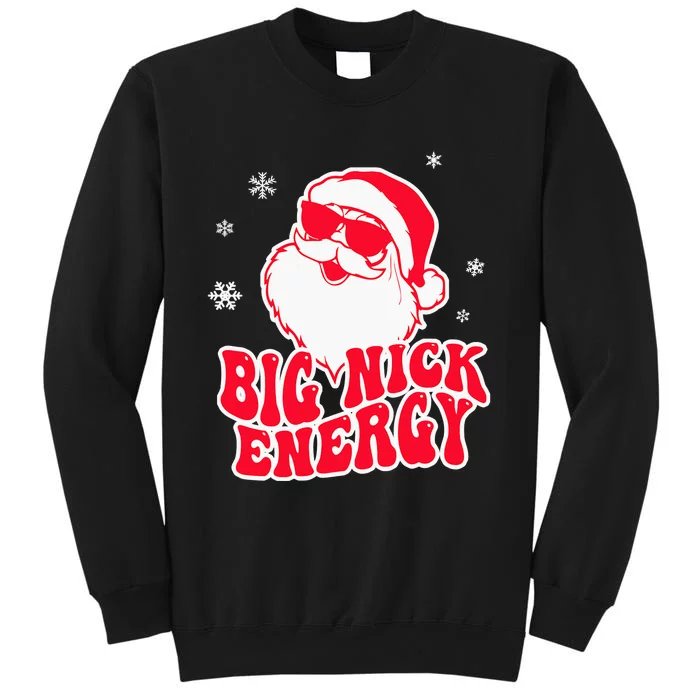 Big Nick Energy Shirt Christmas Reindeer Tshirt Cute Xmas Tall Sweatshirt