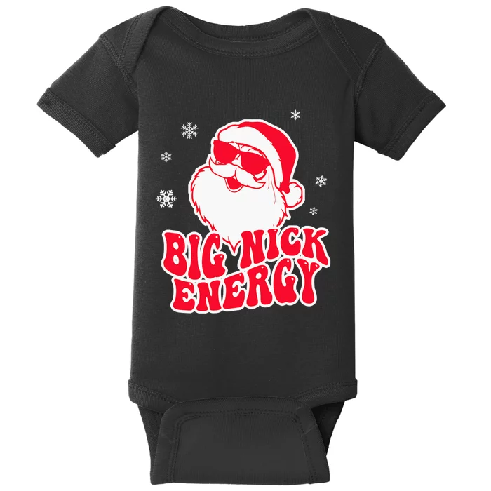 Big Nick Energy Shirt Christmas Reindeer Tshirt Cute Xmas Baby Bodysuit