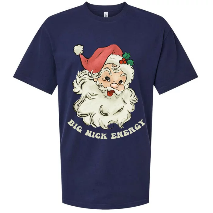 Big Nick Energy Santa Groovy Retro Meaningful Gift Sueded Cloud Jersey T-Shirt