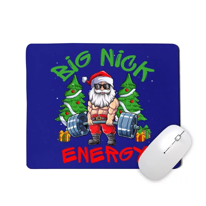 Big Nick Energy Santa Gym Fitness Weight Lifting Christmas Great Gift Mousepad