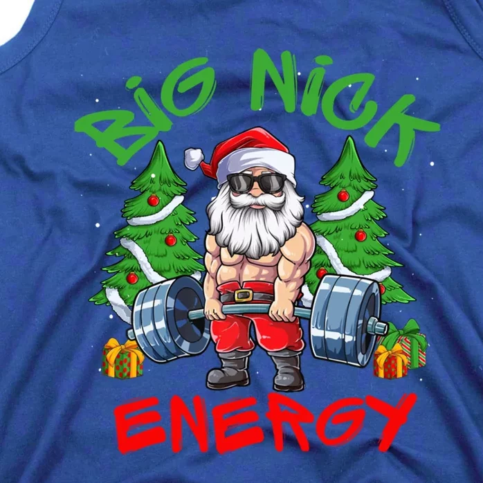 Big Nick Energy Santa Gym Fitness Weight Lifting Christmas Great Gift Tank Top