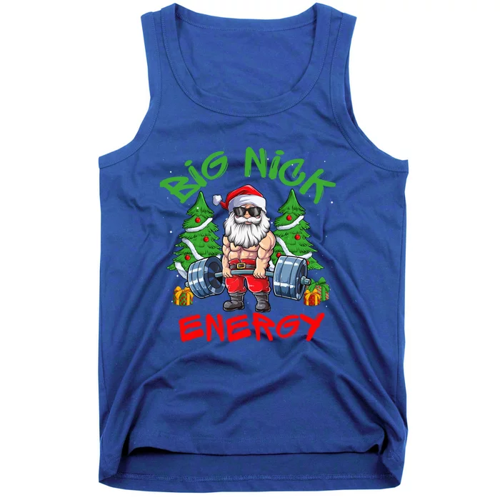 Big Nick Energy Santa Gym Fitness Weight Lifting Christmas Great Gift Tank Top