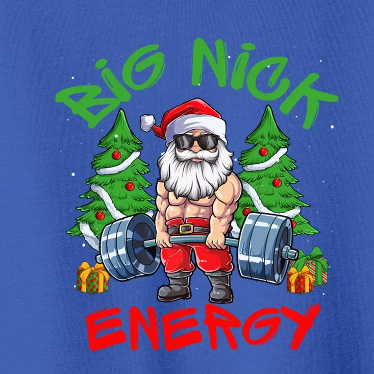 Big Nick Energy Santa Gym Fitness Weight Lifting Christmas Great Gift Toddler T-Shirt