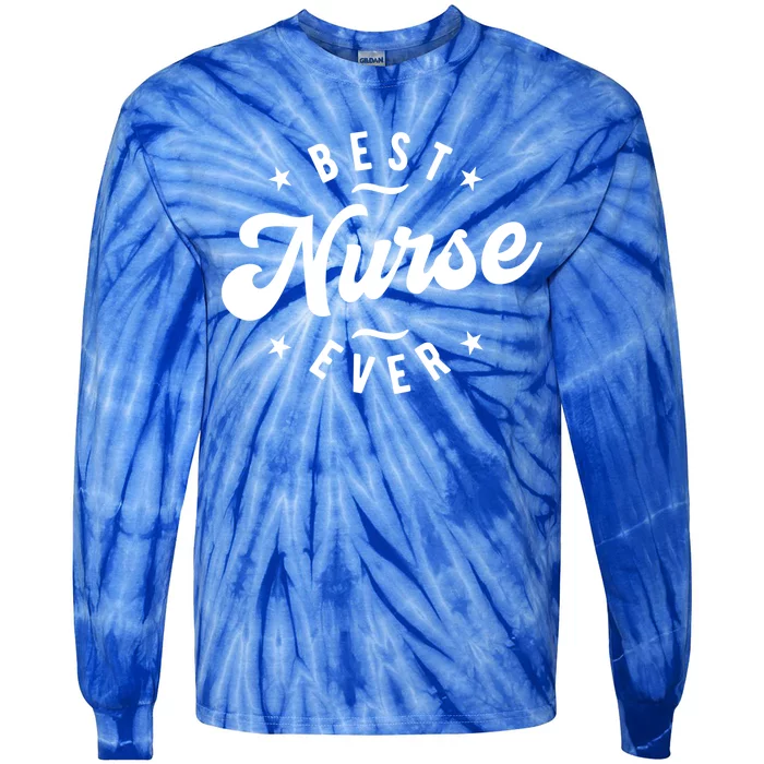 Best Nurse Ever Cvicu Pqrst Nurse Va Er Nurse Gift Tie-Dye Long Sleeve Shirt