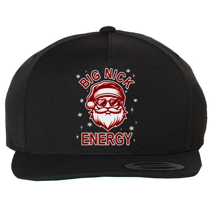 Big Nick Energy Santa Inappropriate Christmas Ugly Xmas Great Gift Wool Snapback Cap