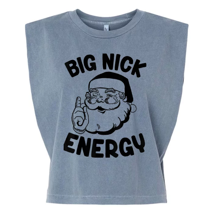 Big Nick Energy Funny Xmas Christmas Garment-Dyed Women's Muscle Tee