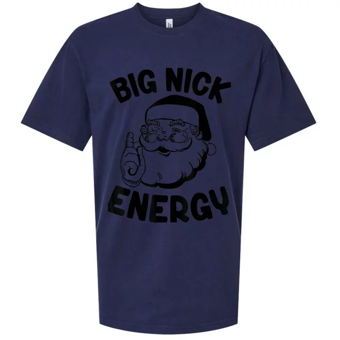 Big Nick Energy Funny Xmas Christmas Sueded Cloud Jersey T-Shirt