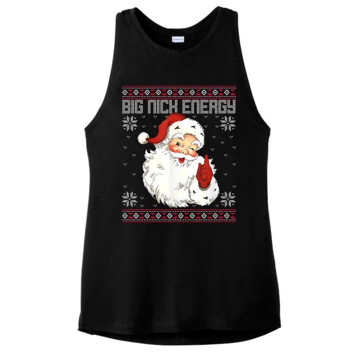 Big Nick Energy Santa Claus Holiday Ladies Tri-Blend Wicking Tank