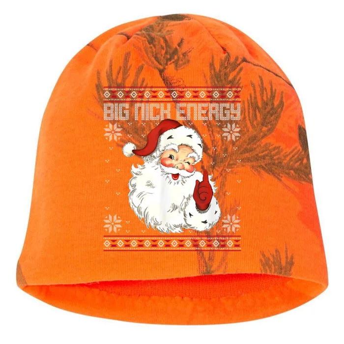 Big Nick Energy Santa Claus Holiday Kati - Camo Knit Beanie