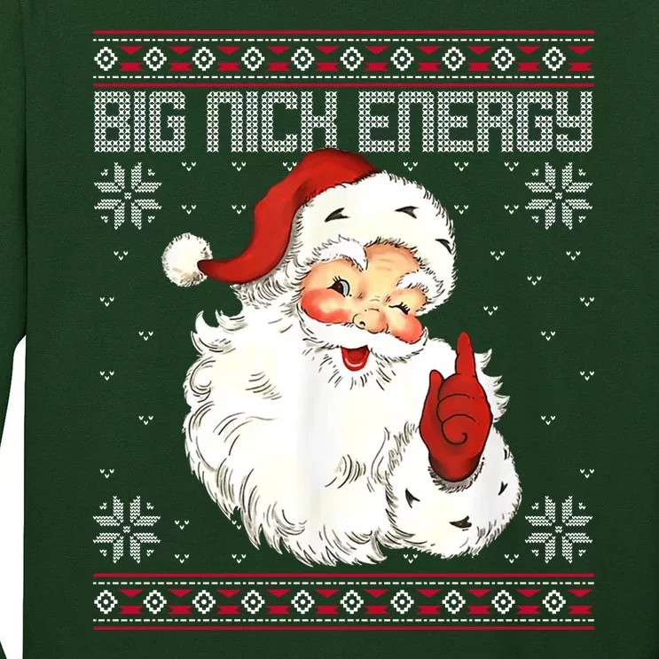 Big Nick Energy Santa Claus Holiday Long Sleeve Shirt