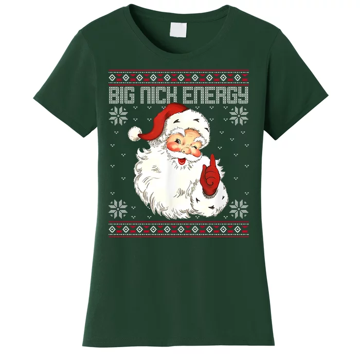 Big Nick Energy Santa Claus Holiday Women's T-Shirt