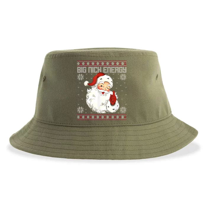 Big Nick Energy Santa Claus Holiday Sustainable Bucket Hat