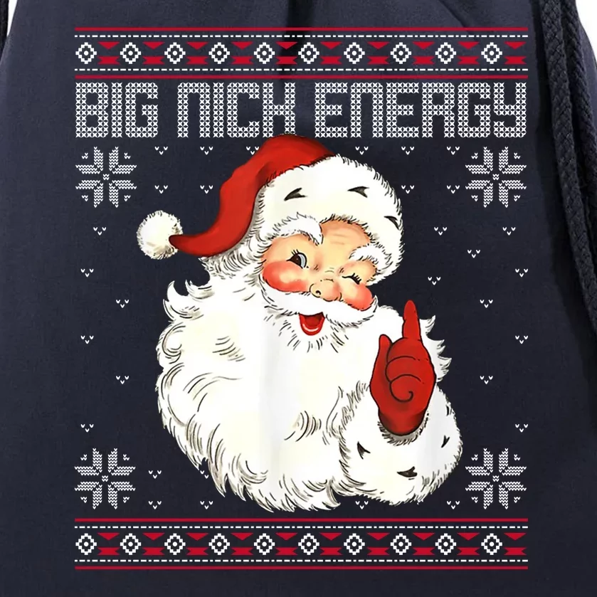 Big Nick Energy Santa Claus Holiday Drawstring Bag