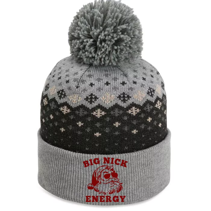 Big Nick Energy Funny Santa Christmas Vintage The Baniff Cuffed Pom Beanie