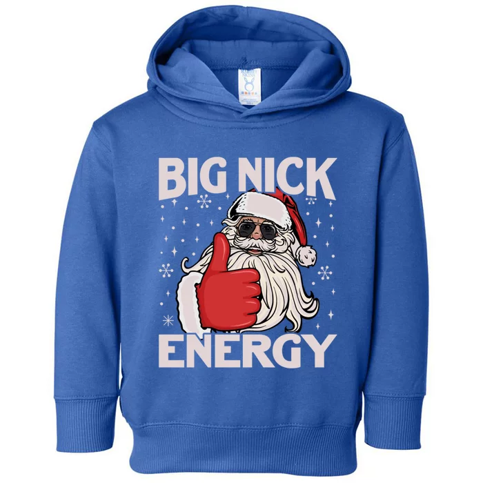 Big Nick Energy Retro Funny Santa Face Xmas Meaningful Gift Toddler Hoodie