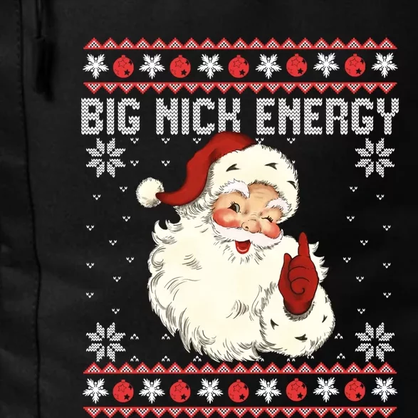 Big Nick Energy Santa Ugly Christmas Sweater Daily Commute Backpack