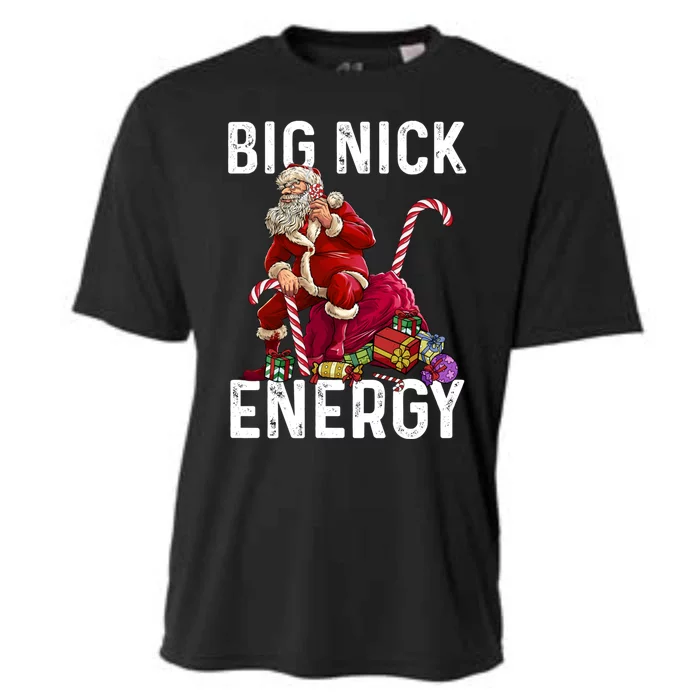 Big Nick Energy Santa Naughty Adult Humor Funny Christmas Gift Cooling Performance Crew T-Shirt