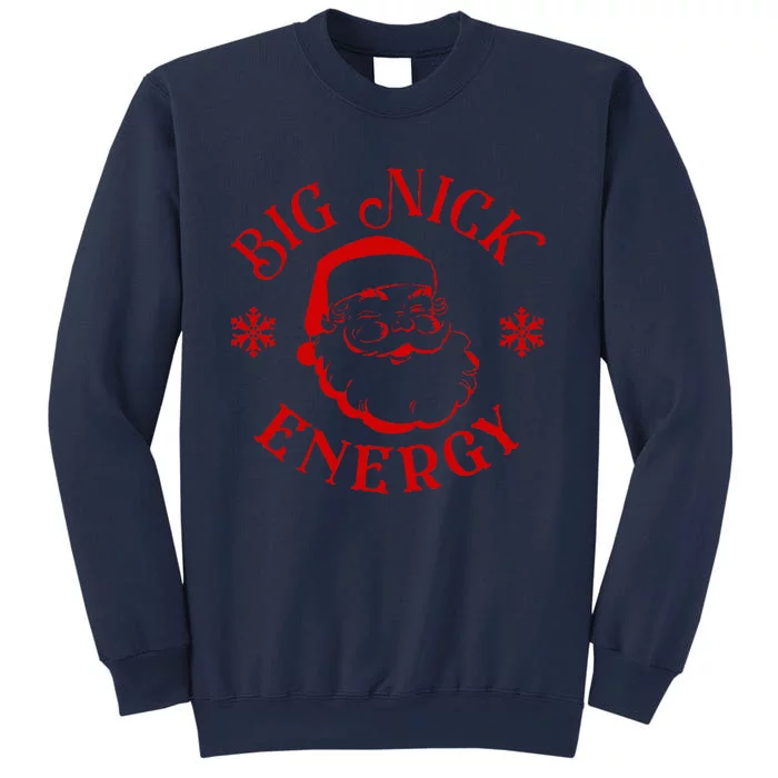 Big Nick Energy Christmas Retro Groovy Funny Vintage Santa Sweatshirt