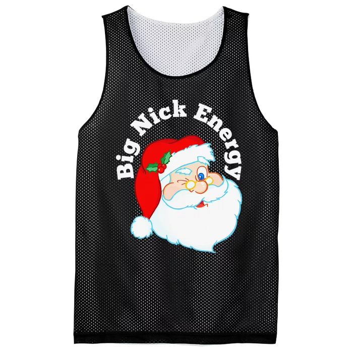 Big Nick Energy Funny Xmas Santa Claus Saint Nicholas Mesh Reversible Basketball Jersey Tank