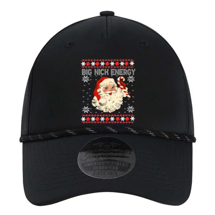 Big Nick Energy Santa Ugly Christmas Sweater Gift Performance The Dyno Cap