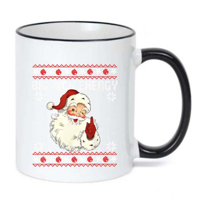 Big Nick Energy Santa Ugly Christmas Sweater Gift Black Color Changing Mug