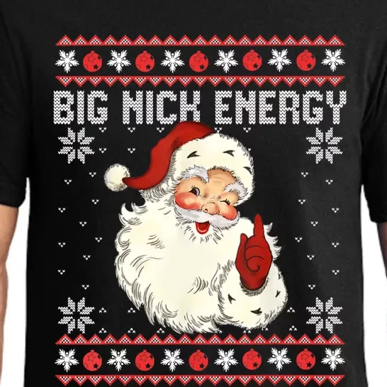 Big Nick Energy Santa Ugly Christmas Sweater Gift Pajama Set